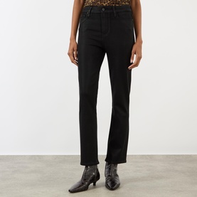 Cindy High-Rise Straight Leg Coated Jeans