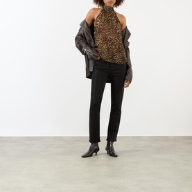 Cindy High-Rise Straight Leg Coated Jeans