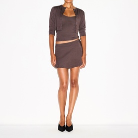 Cropped Cardigan Raisin