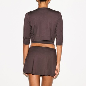 Cropped Cardigan Raisin
