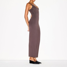 Scoop Neck Long Dress Raisin