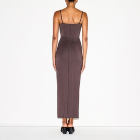 Scoop Neck Long Dress Raisin