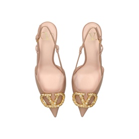 V Logo 80 Slingback Heels