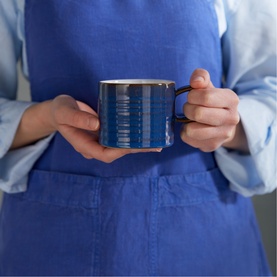 Imperial Blue Ridged Mug Small