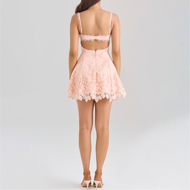 Isla Broderie Anglaise Lace Mini Dress