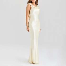 Safaira Draped Open Back Gown