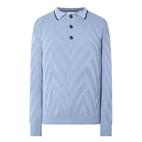 Chevron Knit Polo Shirt