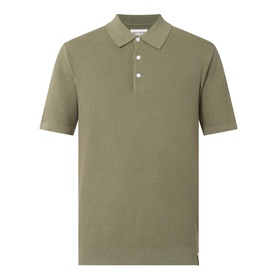 Textured Knitted Polo Shirt