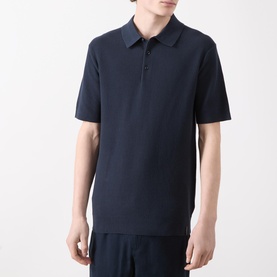 Textured Knitted Polo Shirt