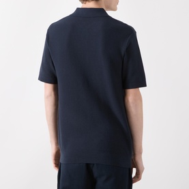 Textured Knitted Polo Shirt