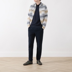 Textured Knitted Polo Shirt