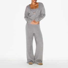 Wrap Sweater Dark Heather Grey
