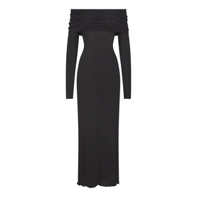 Off-The-Shoulder Long Dress Onyx