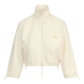 Shrunken Zip Up Jacket Ecru