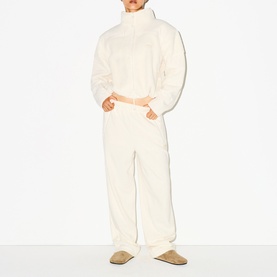 Boxy Zip Up Jacket Ecru
