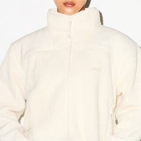 Boxy Zip Up Jacket Ecru