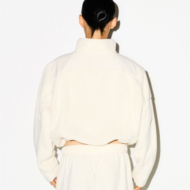 Boxy Zip Up Jacket Ecru