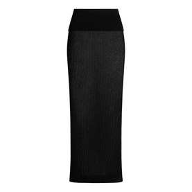 Fold-Over Long Skirt Onyx
