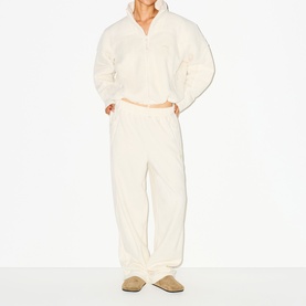 Straight Leg Pants Ecru
