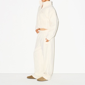 Straight Leg Pants Ecru