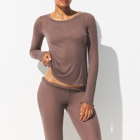 Long-Sleeve Top Pewter