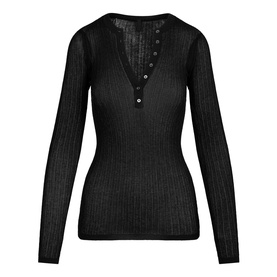 Long Sleeve Henley Onyx