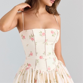 Ysabella Floral Mini Flared Sundress