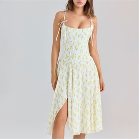 Yvette Printed Flared Dress