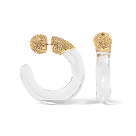 Liquid Lucite Crystal Hoop Earrings