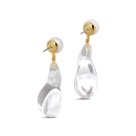 Liquid Lucite Freshwater Pearl Drop Earrings