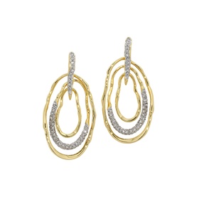 Solanales Pave Drop Earrings