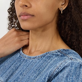 Double 'C' Drop Earrings