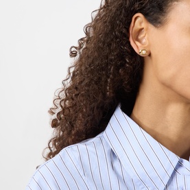 C Logo Pearl Stud Earrings