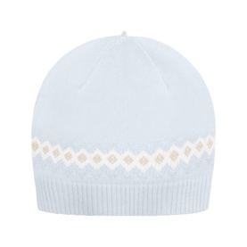 Kristian Knitted Bear Fairisle Bodysuit & Hat Two-Piece Set