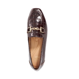 Grained Metal Trim Loafers