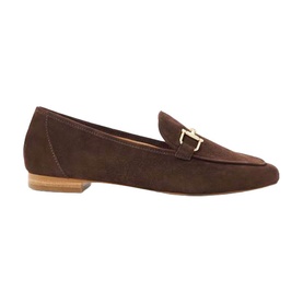 Grained Metal Trim Loafers