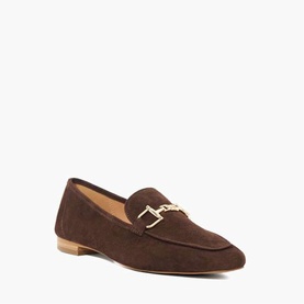 Grained Metal Trim Loafers