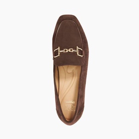 Grained Metal Trim Loafers
