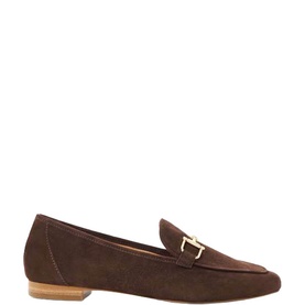 Grained Metal Trim Loafers