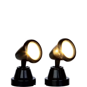 Round Spot Light Figurine, Set of Two