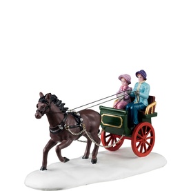 Winter Carriage Ride Christmas Figurine