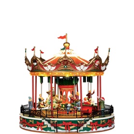 Santa Carousel Christmas Figurine