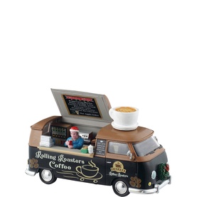 Rolling Roasters Coffee Van Christmas Figurine