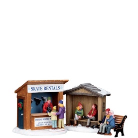 Skate Rentals Christmas Figurine, Set of Three