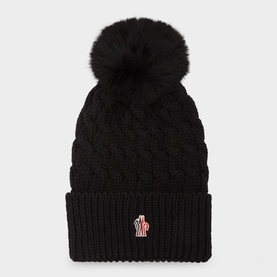 Logo Cable-Knit Beanie Hat