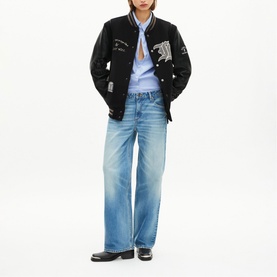 The Kooples x SCHOTT NYC Varsity Bomber Jacket
