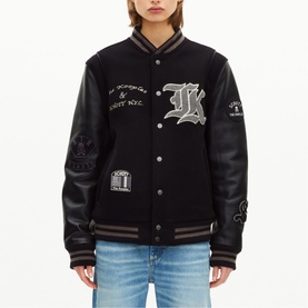 The Kooples x SCHOTT NYC Varsity Bomber Jacket