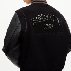 The Kooples x SCHOTT NYC Varsity Bomber Jacket