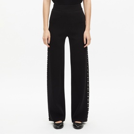Studded Knitted Straight Leg Trousers