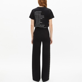 Studded Knitted Straight Leg Trousers